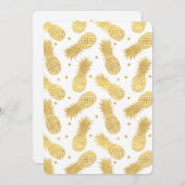 Gold Glitzy Pineapples Baby Dusche Einladung (Vorne/Hinten)