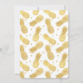 Gold Glitzy Pineapples Baby Dusche Einladung (Vorderseite)