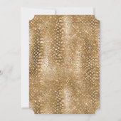 Gold Glitzy Snake Skin Animal Glam Einladung (Rückseite)