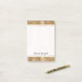 Gold Glitzy Snake Skin Animal Glam Post-it Klebezettel (Auf Schreibtisch)