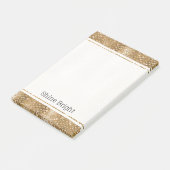 Gold Glitzy Snake Skin Animal Glam Post-it Klebezettel (angewinkelt)