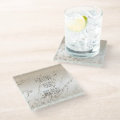 Gold Glitzy Sparkle Ombre Glasuntersetzer (Schrägansicht)