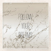 Gold Glitzy Sparkle Ombre Glasuntersetzer (Vorderseite)