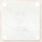 Gold Glitzy Sparkle Ombre Glasuntersetzer (Rückseite)