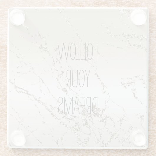 Gold Glitzy Sparkle Ombre Glasuntersetzer (Rückseite)