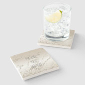 Gold Glitzy Sparkle Ombre Steinuntersetzer (Seitenansicht)