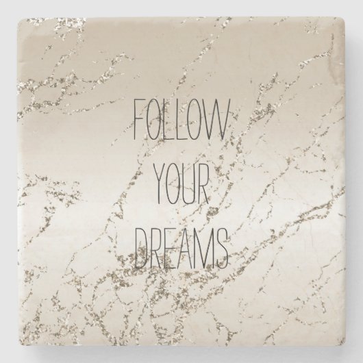 Gold Glitzy Sparkle Ombre Steinuntersetzer (Vorderseite)