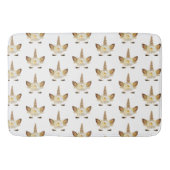 Gold Glitzy Sparkle Unicorn Badematte (Vorderseite)