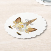 Gold Glitzy Sparkle Unicorn Untersetzer (angewinkelt)