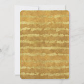 Gold Glitzy Stripes Einladung (Rückseite)