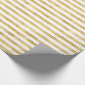 Gold Glitzy Stripes Geschenkpapier (Ecke)