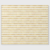 Gold Glitzy Stripes Geschenkpapier (Flach)
