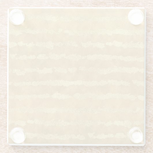 Gold Glitzy Stripes Glasuntersetzer (Rückseite)