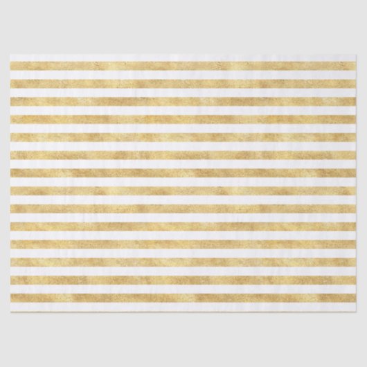 Gold Glitzy Stripes Seidenpapier (Vorderseite)