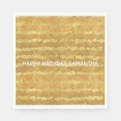 Gold Glitzy Stripes Serviette (Vorderseite)