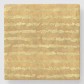 Gold Glitzy Stripes Steinuntersetzer (Vorderseite)