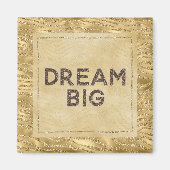 Gold Glitzy Zebra Print Glitzer Dream Magnet (Vorne)