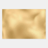 Gold Glitzy Zebra Print Glitzer Geschenkpapier Set (Vorderseite 2)
