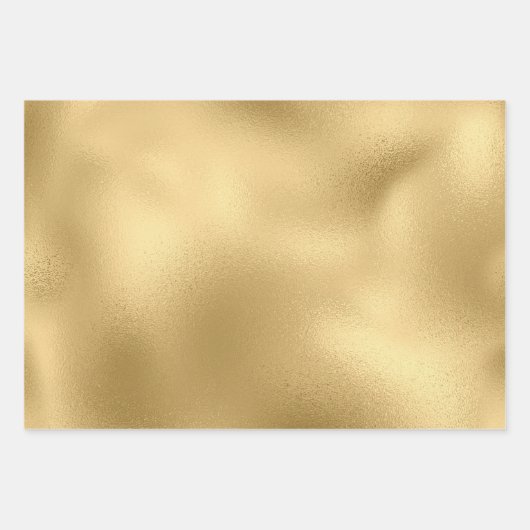 Gold Glitzy Zebra Print Glitzer Geschenkpapier Set (Vorderseite 2)