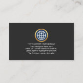 Gold Global Logistics Supply Line Visitenkarte (Rückseite)