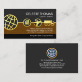 Gold Global Logistics Supply Line Visitenkarte (Vorne/Hinten)