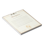 Gold Globe Lehrer Notizblock (angewinkelt)