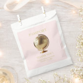 Gold Globe Passport Travel Baby Shower Geschenktütchen (Ausgeschnitten)