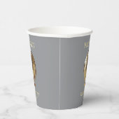 Gold Globe Passport Travel Baby Shower Pappbecher (Rechts)