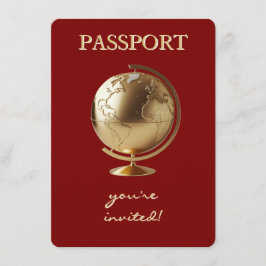 Gold Globe Passport Travel Books for Baby Begleitkarte