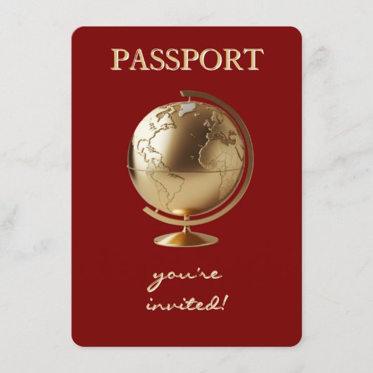 Gold Globe Passport Travel Books for Baby Begleitkarte (Vorderseite)