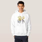 Gold globes float outstretched hands hoodie (Vorne ganz)
