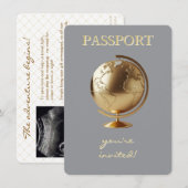 Gold Globus Reisepass Reise Dusche Begleitkarte (Vorne/Hinten)