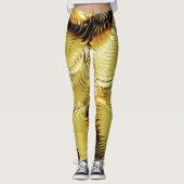 Gold Glossy Popular Leggings (Vorderseite)