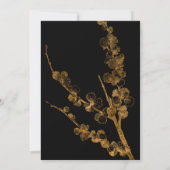 Gold glücklich immer nach mit Botanicals auf schwa Einladung (Rückseite)