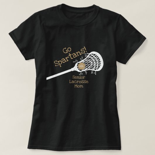 Gold Go Team Lacrosse Mama T-Shirt (Design vorne)