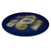 Gold Goddess Ganesha - Glasschneidboard Schneidebrett (Ecke)