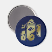 Gold Goddess Ganesha - Magnet (Vorderseite/Rückseite)
