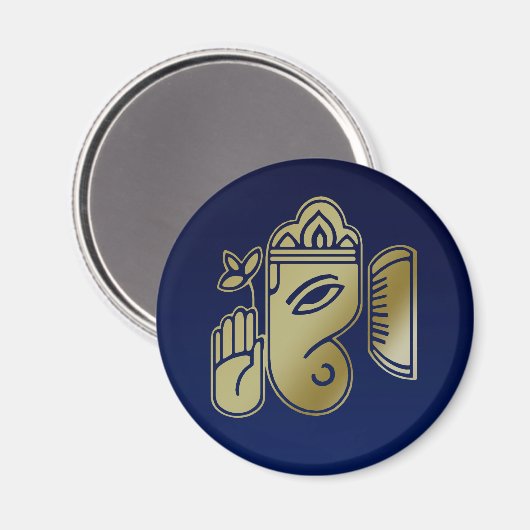 Gold Goddess Ganesha - Magnet (Vorderseite/Rückseite)
