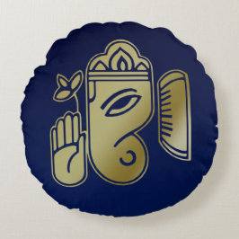 Gold Goddess Ganesha - Rundkissen Rundes Kissen