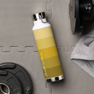 GOLD GOLD-FARBSTRIPE-LINIE PATTERNAME TRINKFLASCHE
