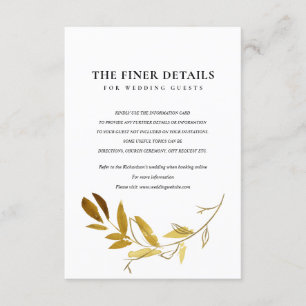 GOLD GOLD FAUNA WATERCOLOR WEDH DETAIL BEGLEITKARTE