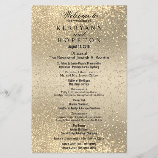 Gold & Gold Glitzer - Programm (Vorderseite)