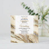 *~*GOLD GOLD GOLD Marmor UAWG AR66 QR Hochzeit Einladung