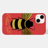 GOLD GOLD SCHWARZ BUMBLEBEE SCRIPT TEXT WURDE ROT Case-Mate iPhone HÜLLE (Rückseite (Horizontal))