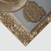 Gold Golden Elegante Mutter Mary Baby Jesus Christ Seidenpapier (Detail)