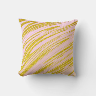Gold Golden Glitter Rosa Elfenbein Ombre Abstrakt  Kissen