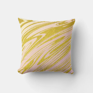 Gold Golden Glitzer Rosa Elfenbein Ombre Abstrakt  Kissen