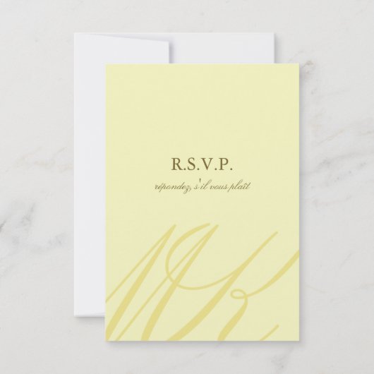 Gold Golden Infinity Hand Clasp Wedding RSVP Card (Rückseite)