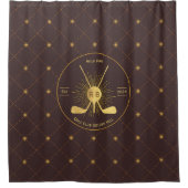 Gold Golf Clubs Duschvorhang (Vorderseite)