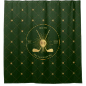 Gold Golf Clubs Duschvorhang (Vorderseite)